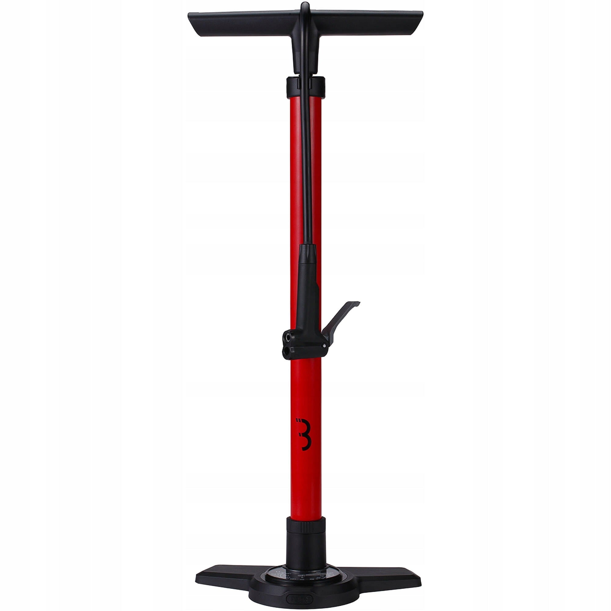 BBB AirBoost Composite Base Dualhead 3.0 Floor Pump - Red Color red