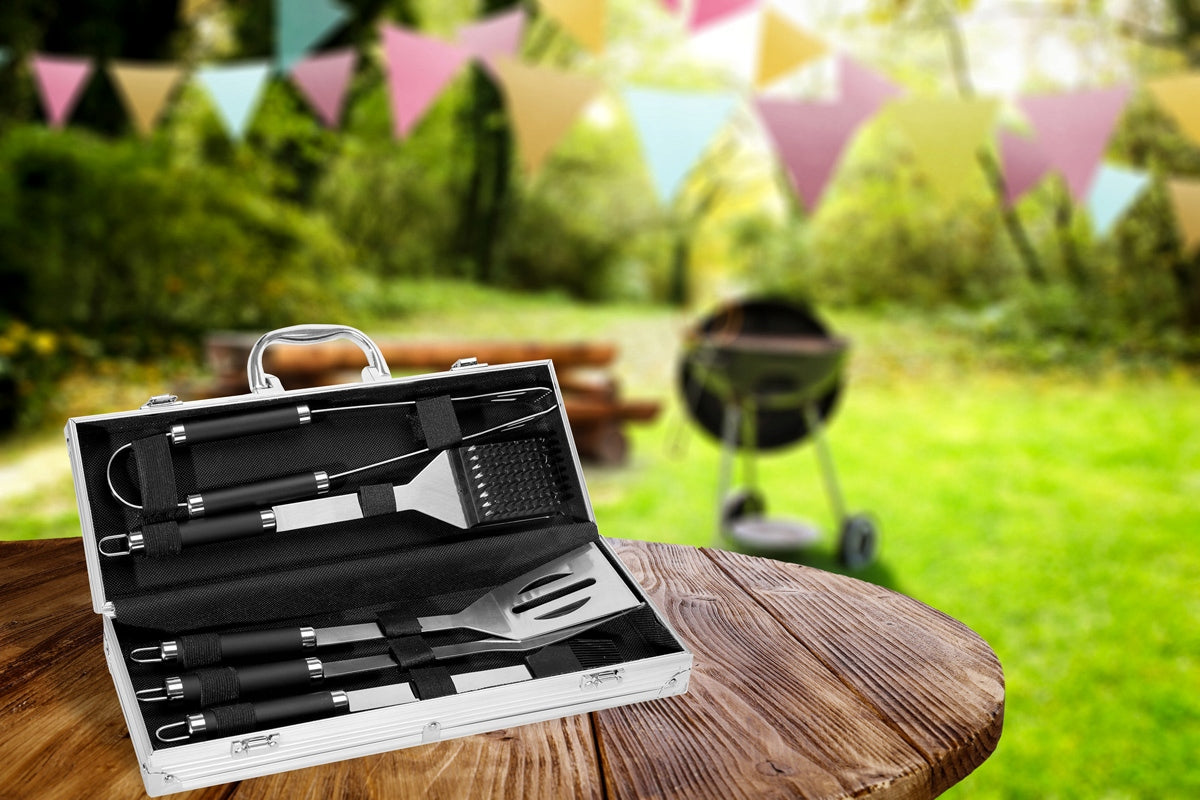 BBQ ACCESSORIES BBQ UTENSILS CUTLERY SET IN SUITCASE 6in1 Manufacturer Gockowiak