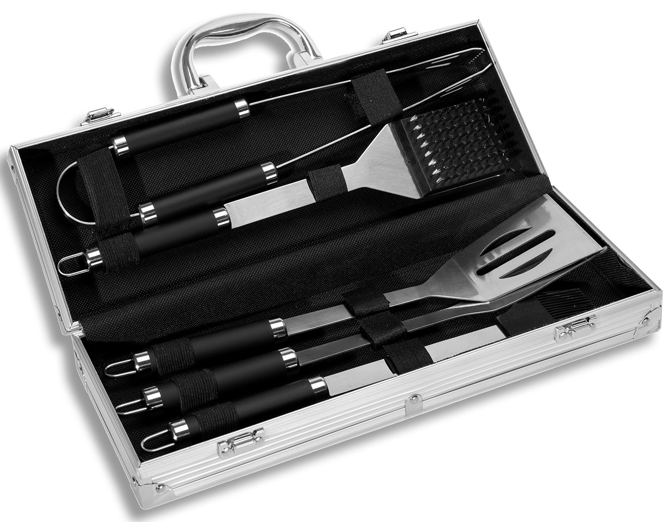 BBQ ACCESSORIES BBQ UTENSILS CUTLERY SET IN SUITCASE 6in1 Number of pieces in the package 1
