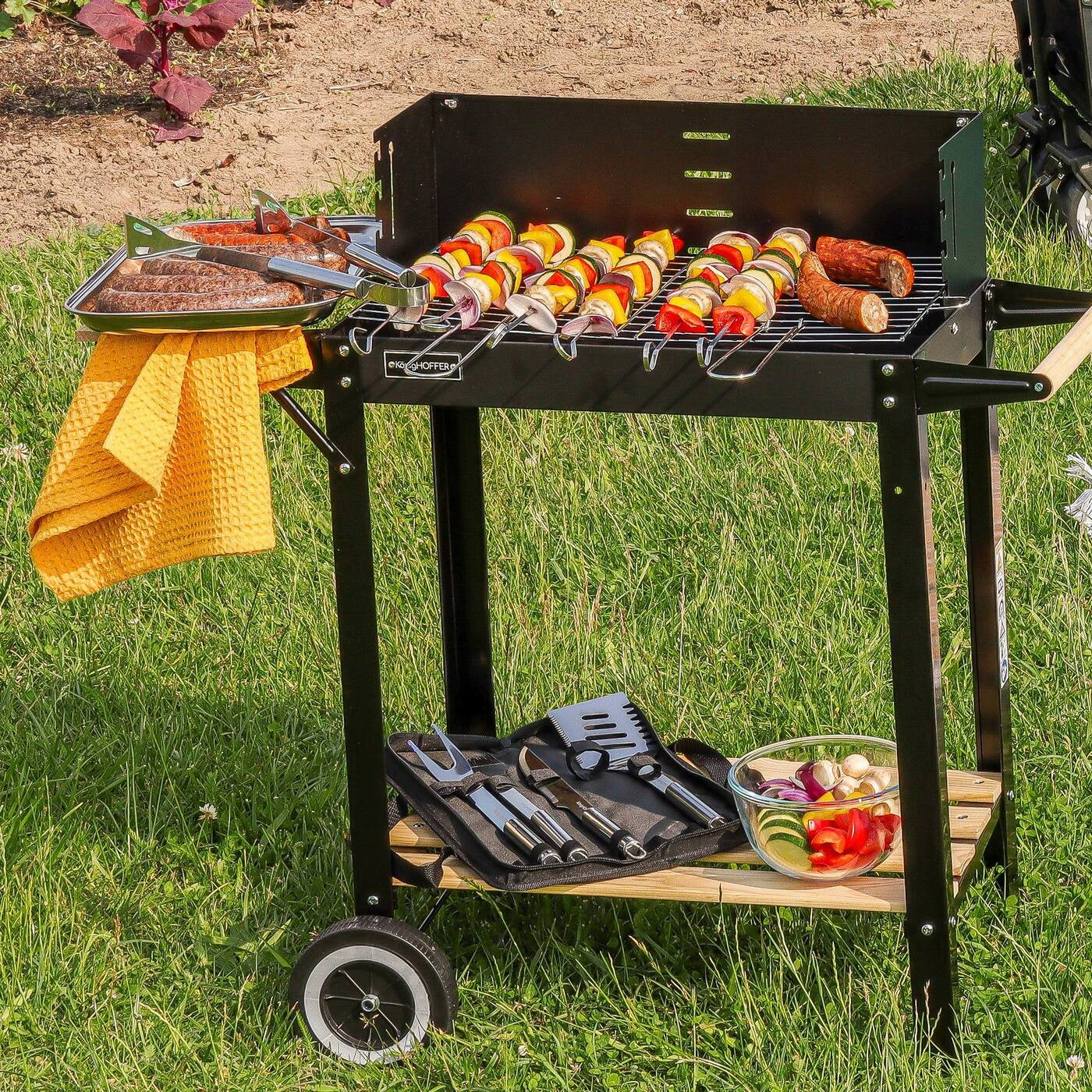 BBQ ACCESSORIES COVER UTENSILS Tools Konighoffer BBQ Chef 12 el Packaging status original