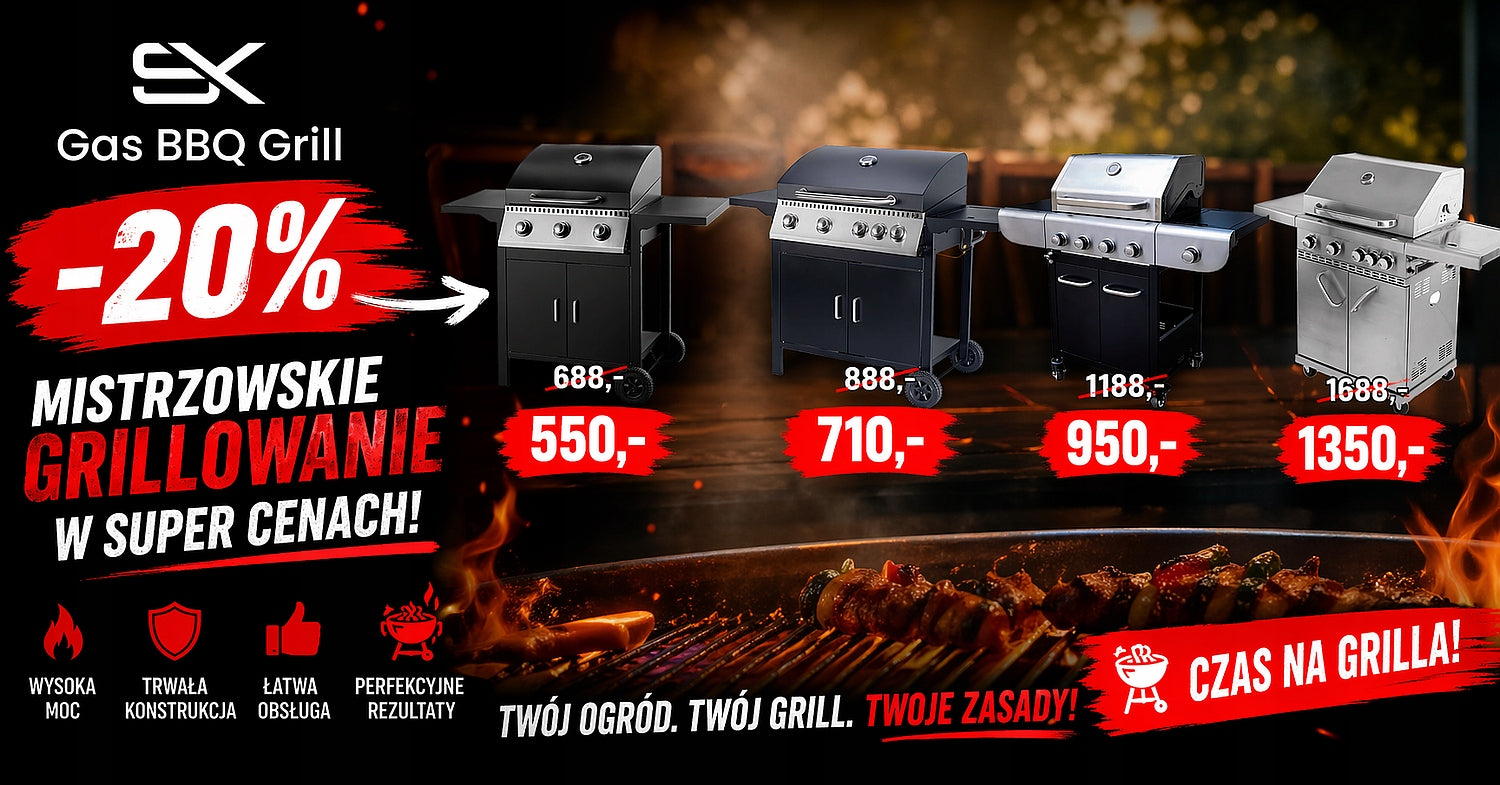 BBQ GARDEN GRILL - burners 3 power 8,70 kW - reducer + hose set Brand Siatex