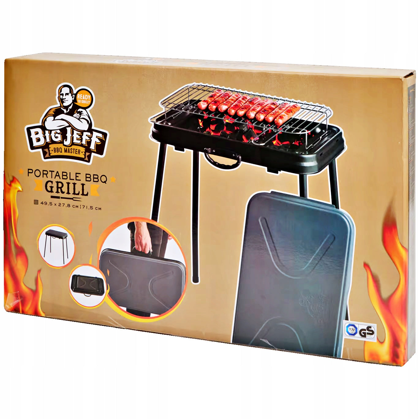 BBQ Portable BBQ Suitcase Carbon GARDEN FOLDING