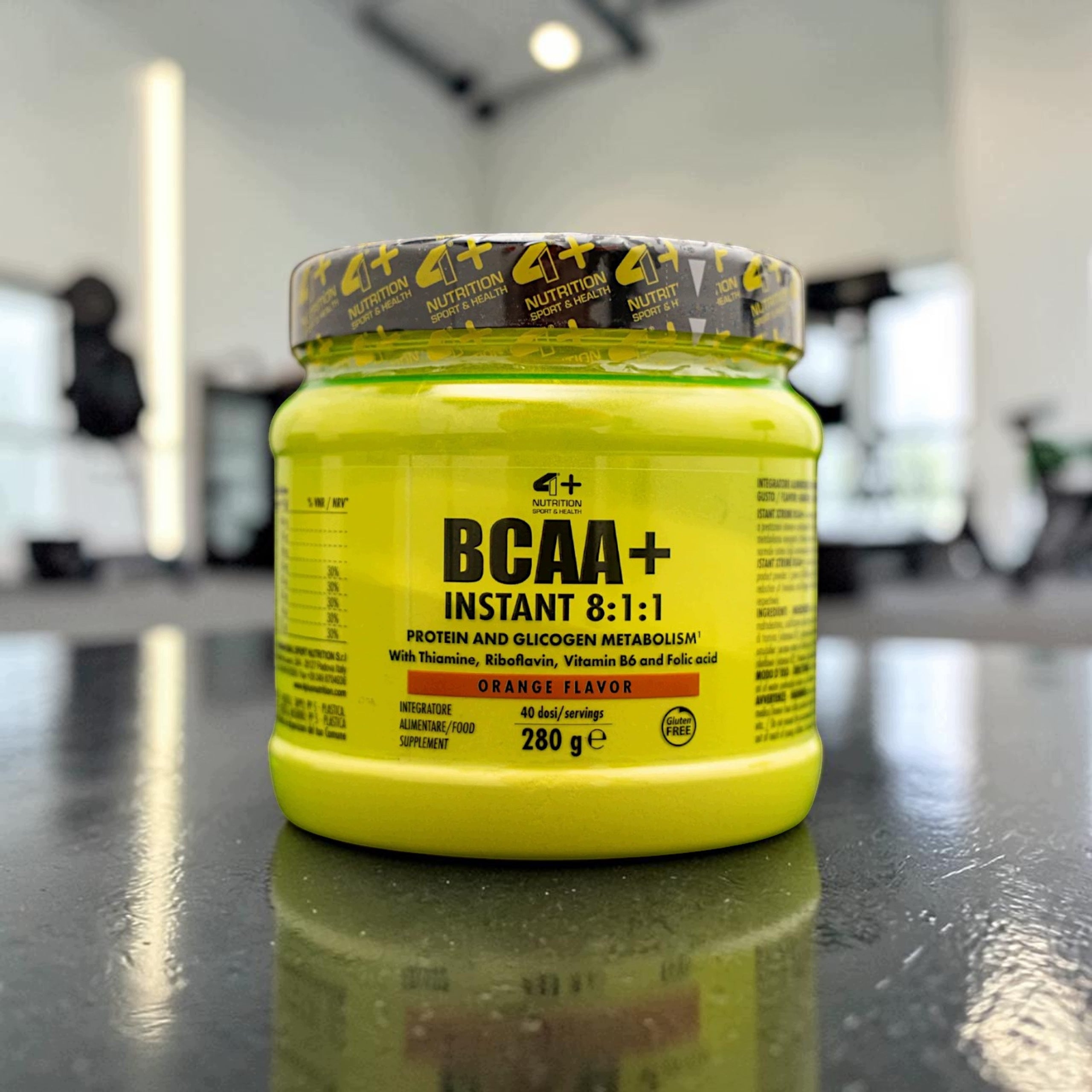 BCAA 4+ Nutrition 8:1:1 Amino Acids Regeneration Vitamins Orange Flavour Expiration date at least six months from the date of purchase