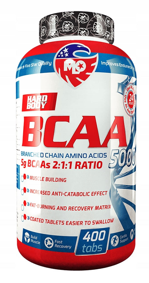 BCAA 5000 capsules Amino acids Leucine, Isoleucine, Valine MLO - 400 tabl