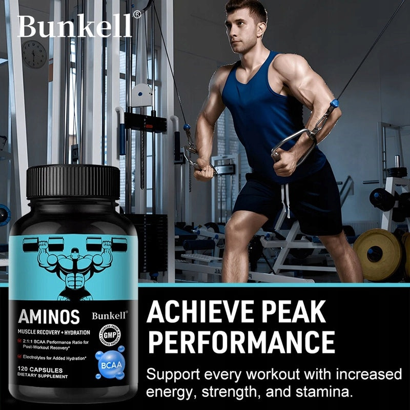BCAA 5000 mg capsules increase energy, strength and endurance Expiration date at least 1 year from the date of purchase