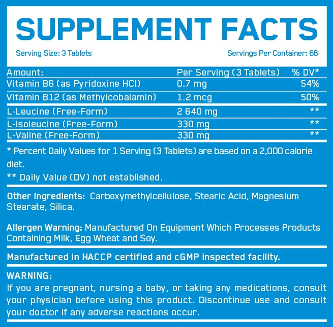 BCAA Everbuild Nutrition 8:1:1 1000 mg tasteless 200 kaps. Brand Everbuild Nutrition