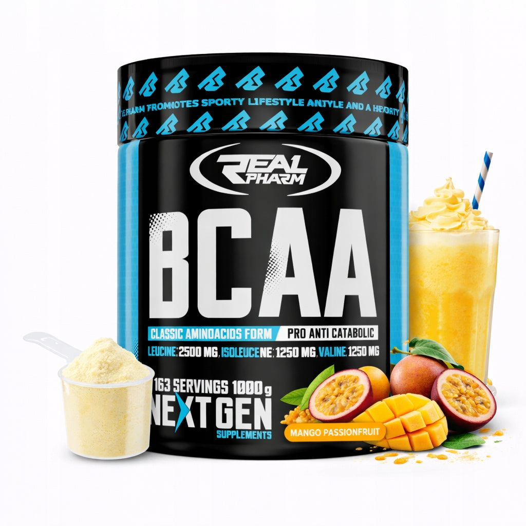 BCAA Real Pharm amino acids 1000 g powder for athletes