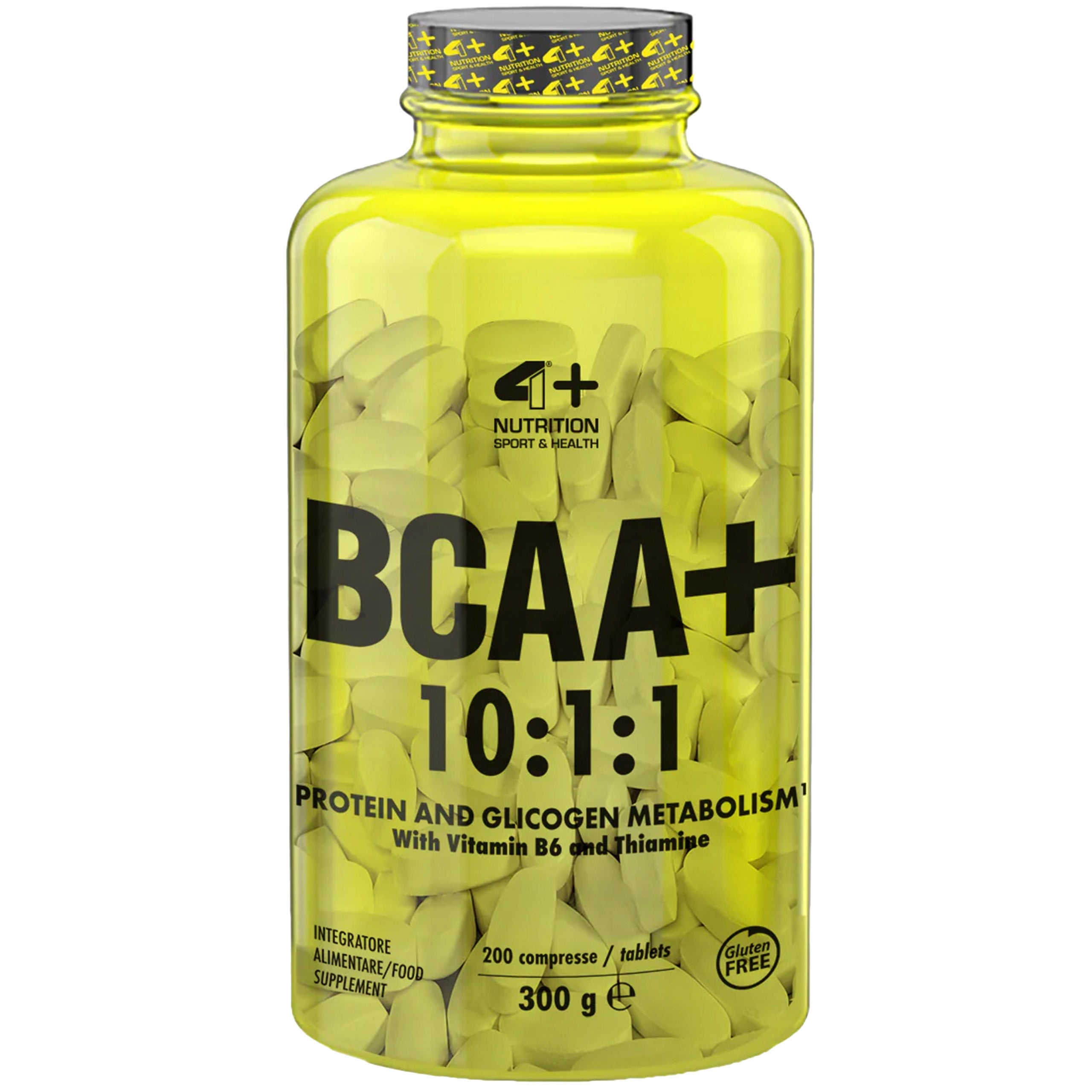 BCAA amino acids 10:1:1 4+ NUTRITION Leucine Muscle Regeneration 200tab