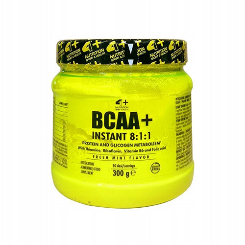 BCAA amino acids 8:1:1 300g 4+ NUTRITION Fresh Mint Vegan Regeneration Expiration date at least six months from the date of purchase