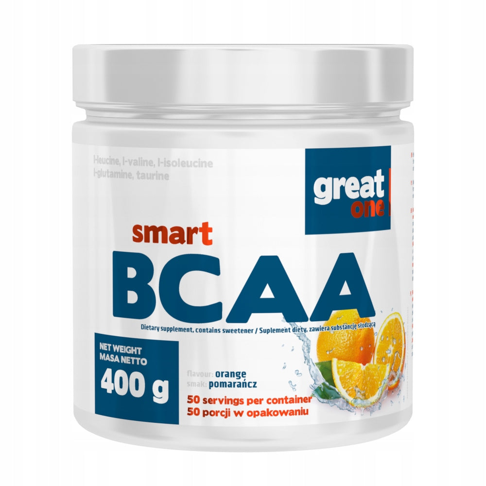 BCAA amino acids GreatOne orange 400 g lecithin glutamine taurine valine