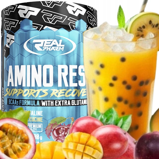 BCAA regeneration Real Pharm Amino Rest 500g MANGO PASSION FRUIT