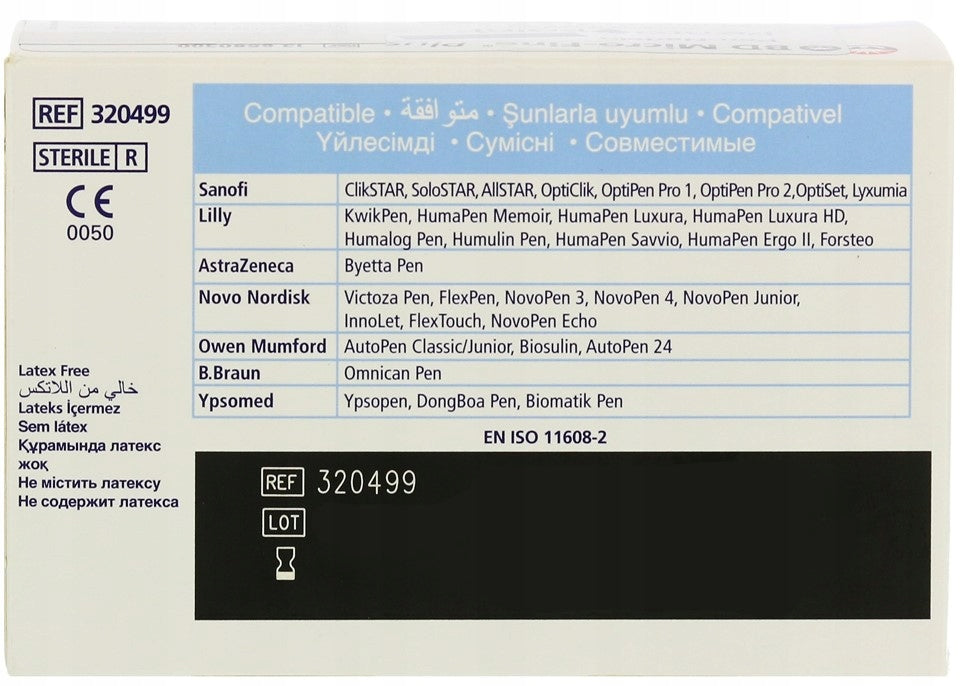 BD Micro-Fine Plus 8mm 31G Penta Point Pen Needles Packaging status original