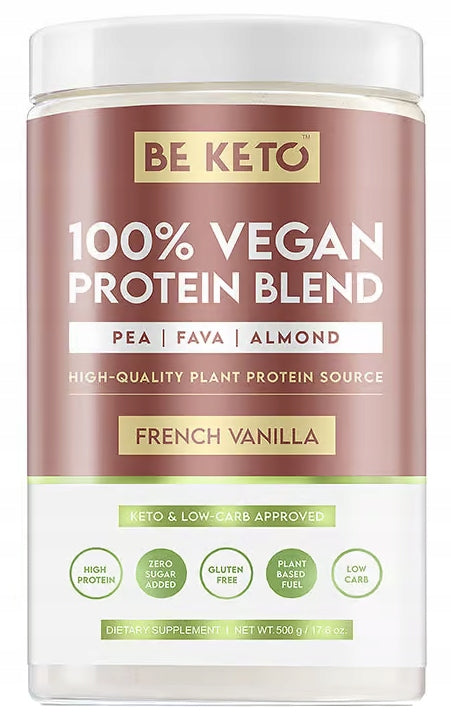 BE KETO VEGAN VEGETABLE PROTEIN VANILLA WITHOUT SUGAR LACTOSE BEKETO