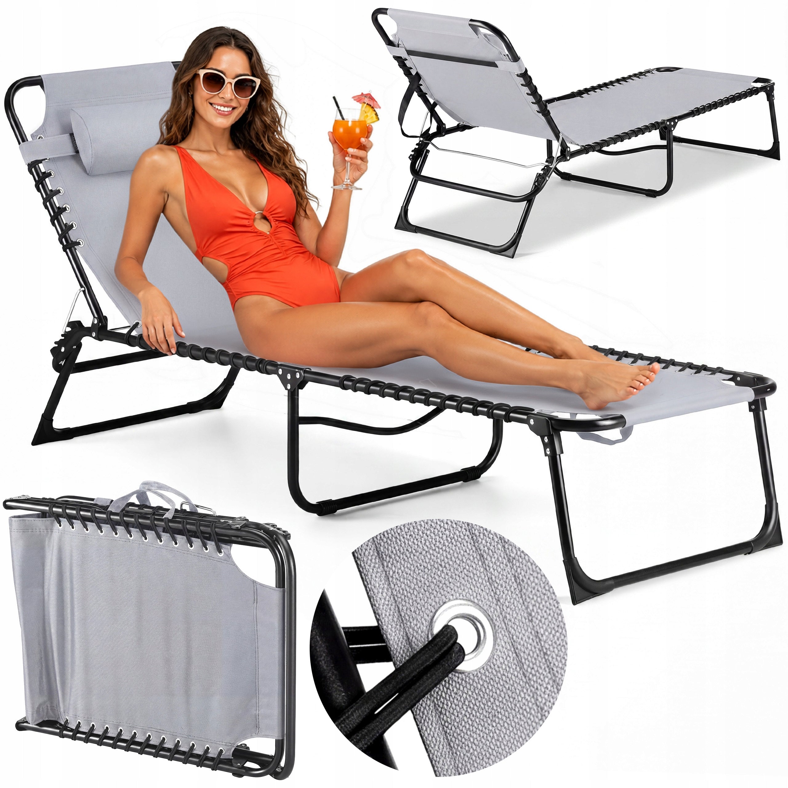 BEACH CHAIR FOLDING TERRACE BED BACKREST ADJUSTMENT OUTTEC