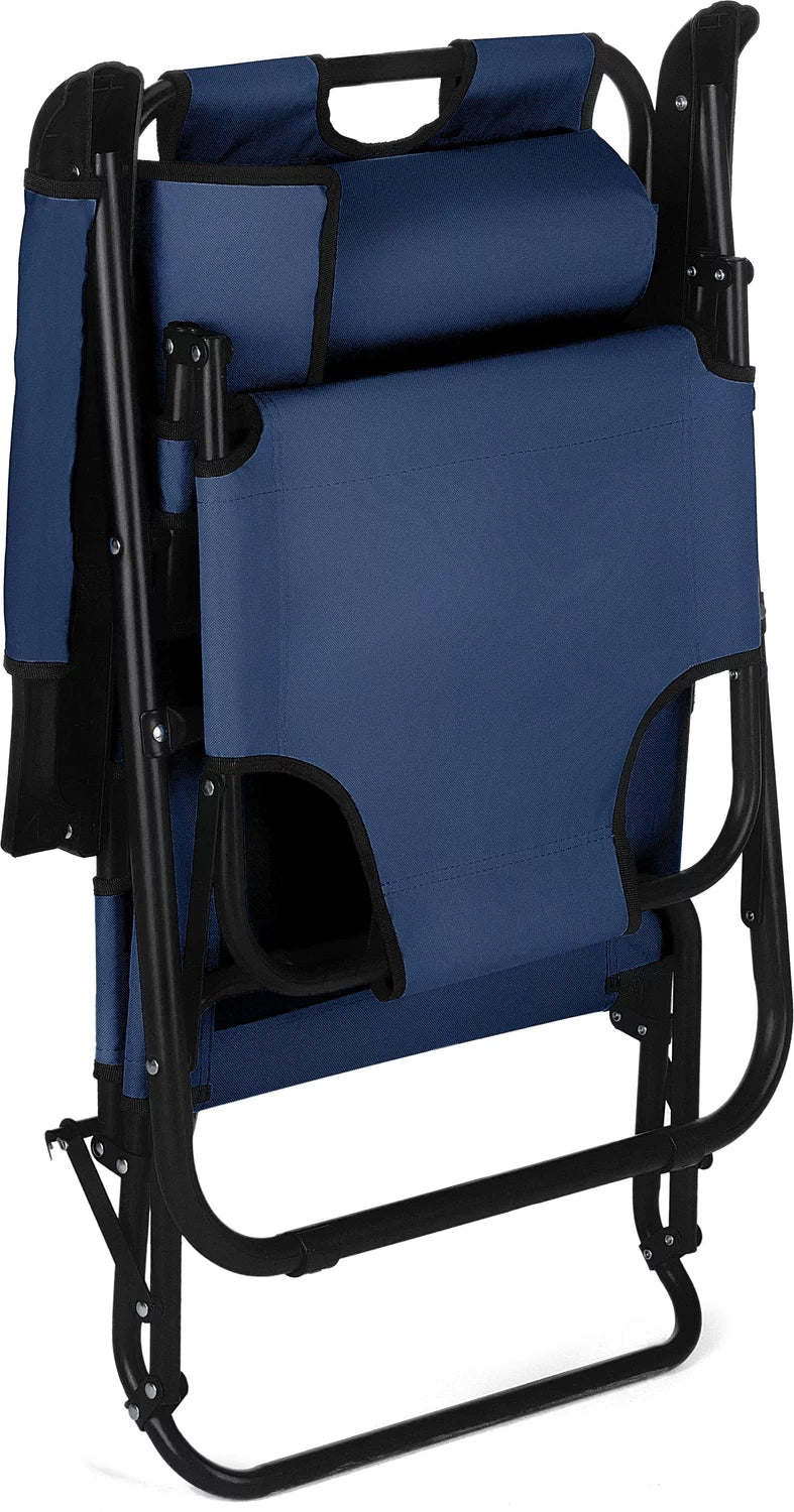 BEACH CHAIR FOLDING TOURIST WITH BACKREST HEADREST LUVERNO Frame material steel