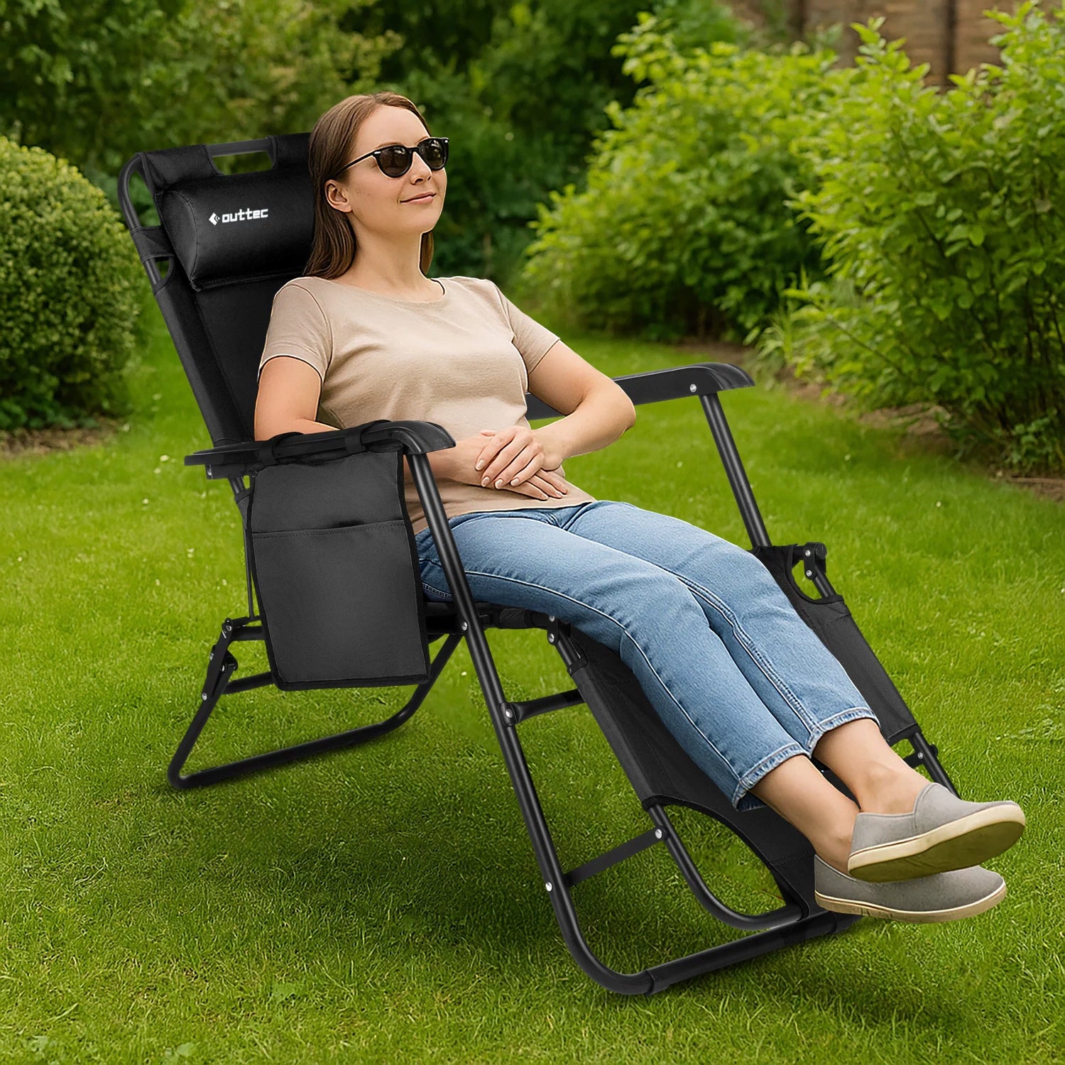 BEACH CHAIR WITH BACKREST LIGHT FOR CAMPING TERRACE LUVERNO Length (longer side) 156 cm