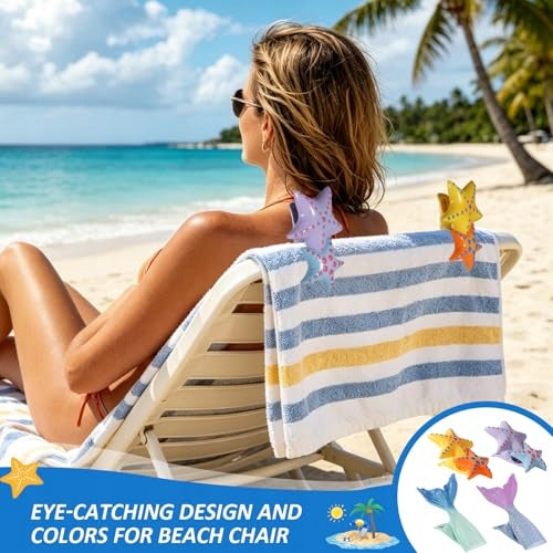 BEACH CLIPS FOR SUN LOUNGER TOWELS 4 PIECES STAINLESS STEEL ON THE BEACH Manufacturer code Bez marki