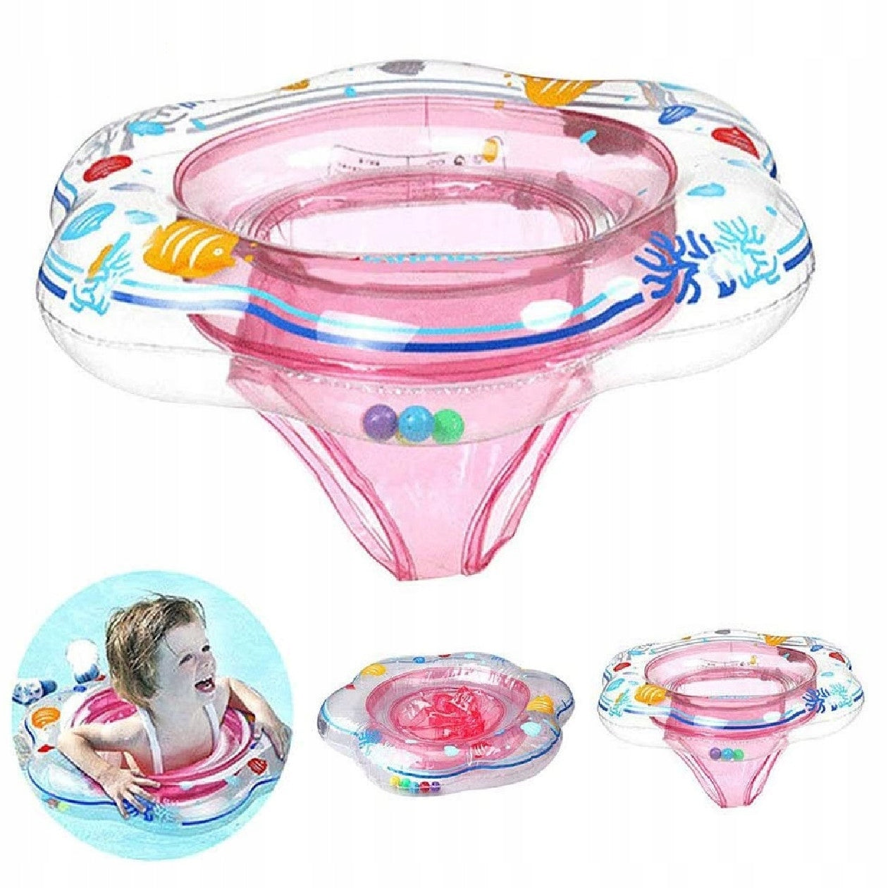 BEACH INFLATABLE WHEEL FOR SWIMMING COLORFUL FOR CHILDREN