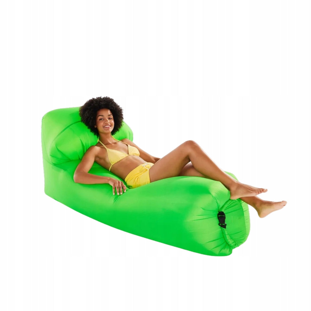 BEACH MATTRESS SOFA CRIVIT SELF-INFLATING 180X80 SUN LOUNGER CAMPING GREEN