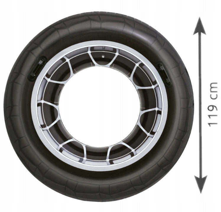 BEACH SWIMMING WHEEL TIRE INFLATABLE CIRCLE MATTRESS SWIMMING POOL 119cm Manufacturer code D122
