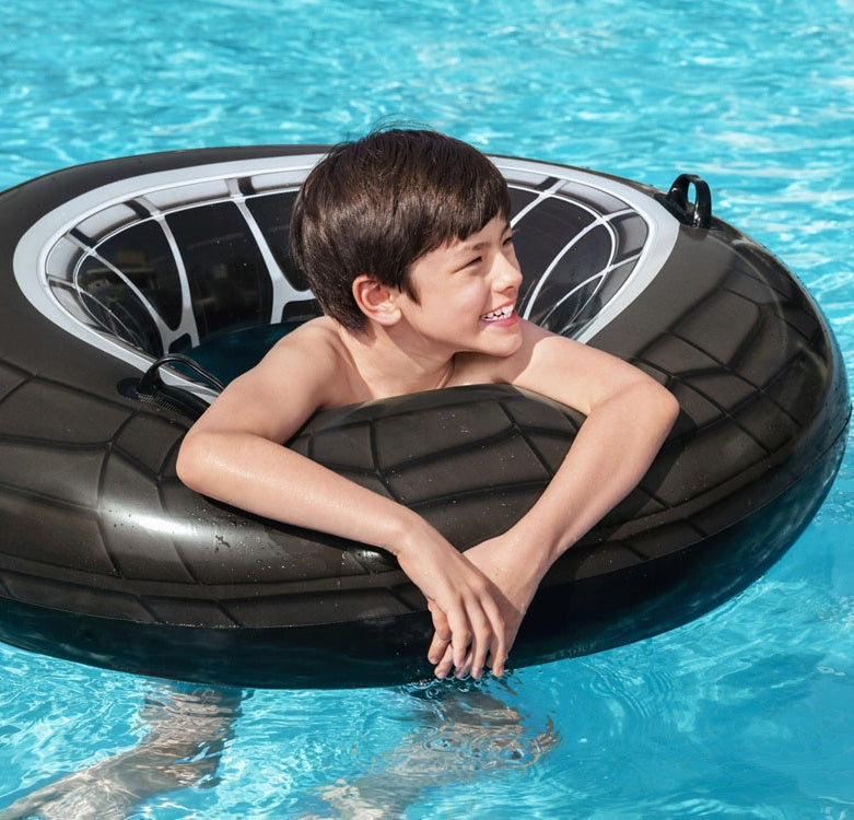 BEACH SWIMMING WHEEL TIRE INFLATABLE CIRCLE MATTRESS SWIMMING POOL 119cm Model 36102