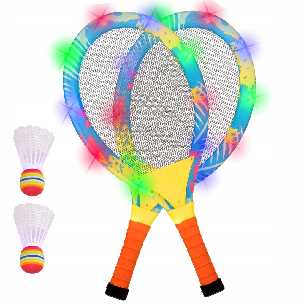 BEACH TENNIS KIT Rackets Pallets Babington Tennis Badminton LED
