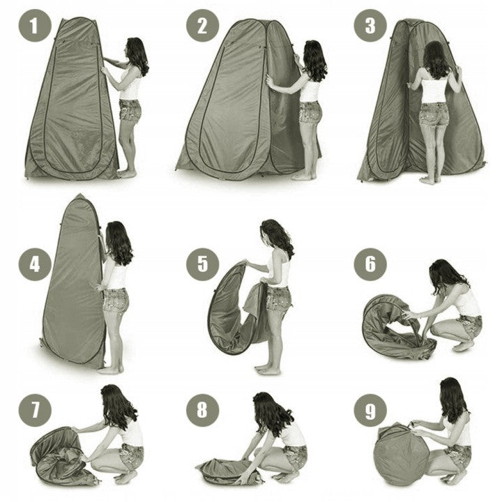BEACH TENT SELF-FOLDING CHANGING ROOM SHOWER TOURIST TOILET Packaging status original