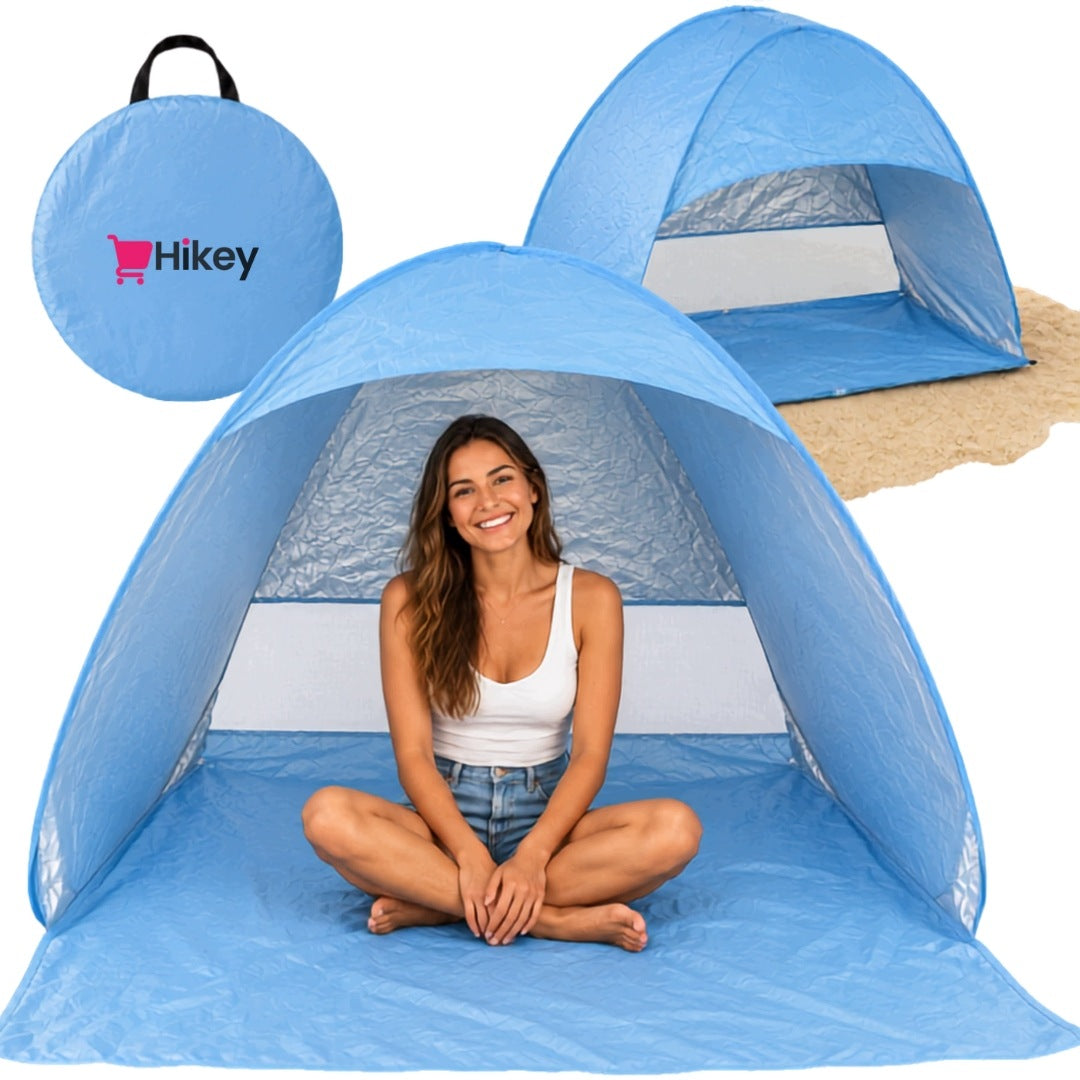 BEACH TENT SELF-FOLDING TOURIST POP-UP PORTABLE UV+ COVER