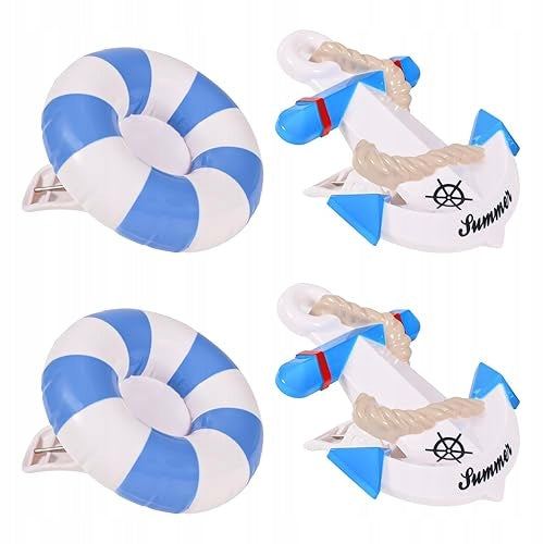 BEACH TOWEL CLIPS DECKCHAIR PLIERS 4 PIECES METAL STEEL