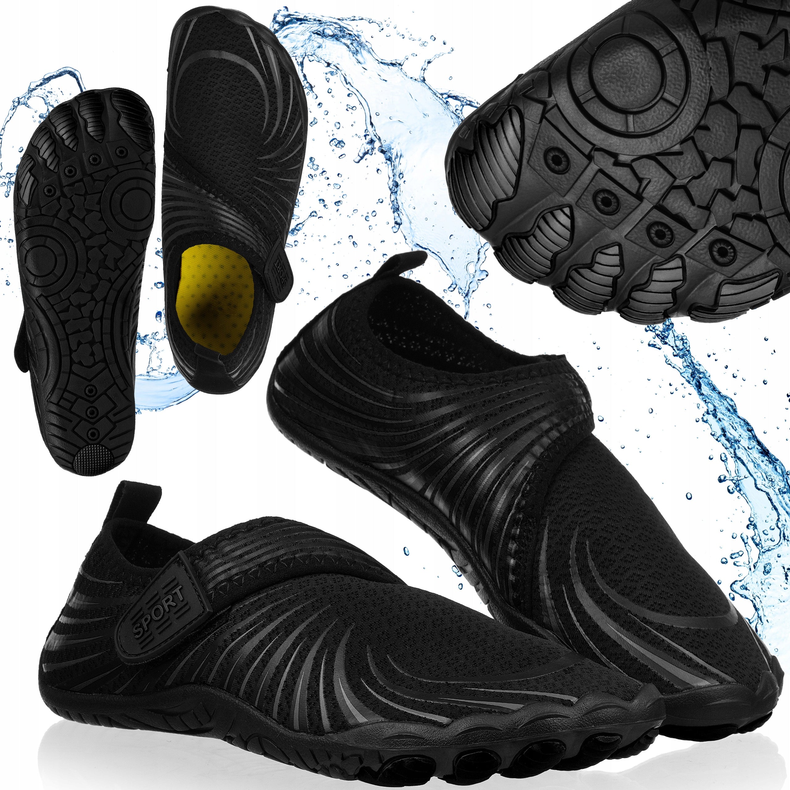 BEACH WATER SHOES FOR SEA URCHIN WOMEN'S VELCRO 43 OUTTEC