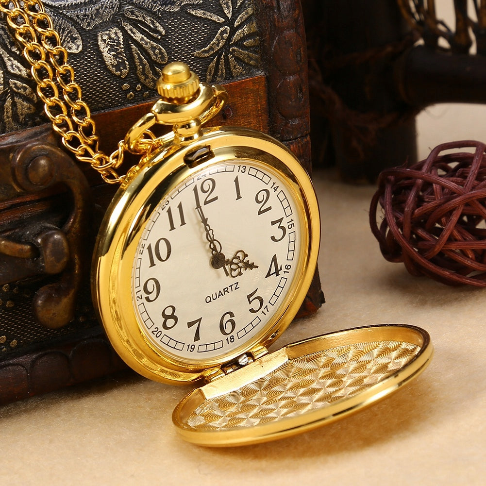 BEAUTIFUL POCKET WATCH GOLD SMOOTH POCKET WATCH