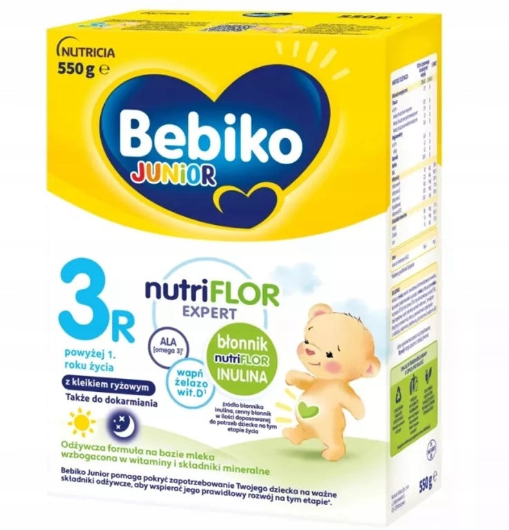 BEBIKO JUNIOR 3 NUTRIFLOR EXPERT 3+ FORMULA BASED ON MILK 550 G