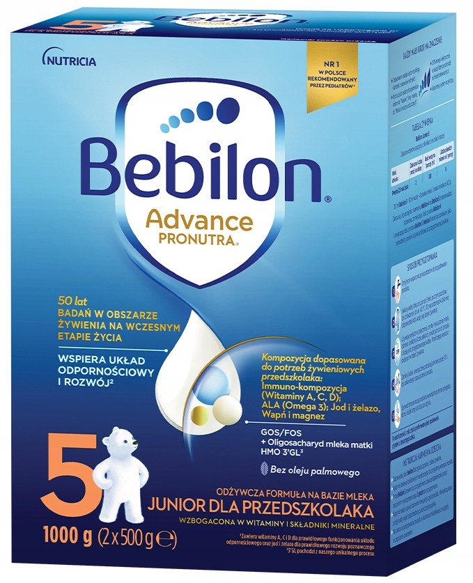 BEBILON ADVANCE PRONUTRA JUNIOR 5 MODIFIED MILK AFTER 2 YEARS OF AGE 1000G