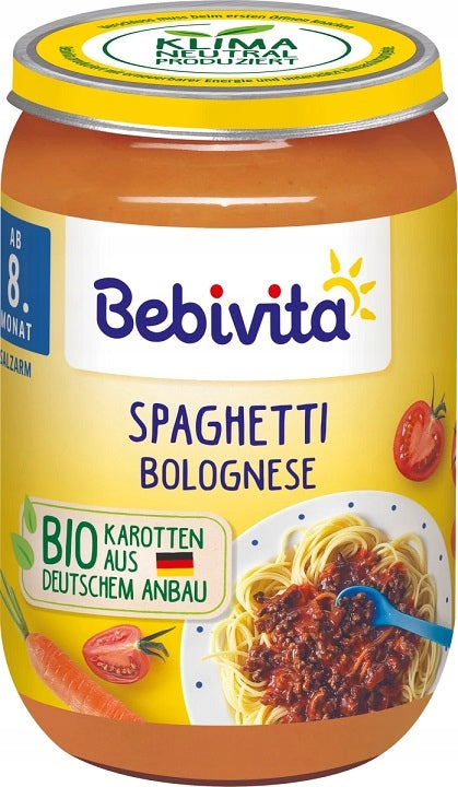 BEBIVITA BIO SPAGHETTI BOLOGNESE WITH BEEF 8m Brand Bebivita