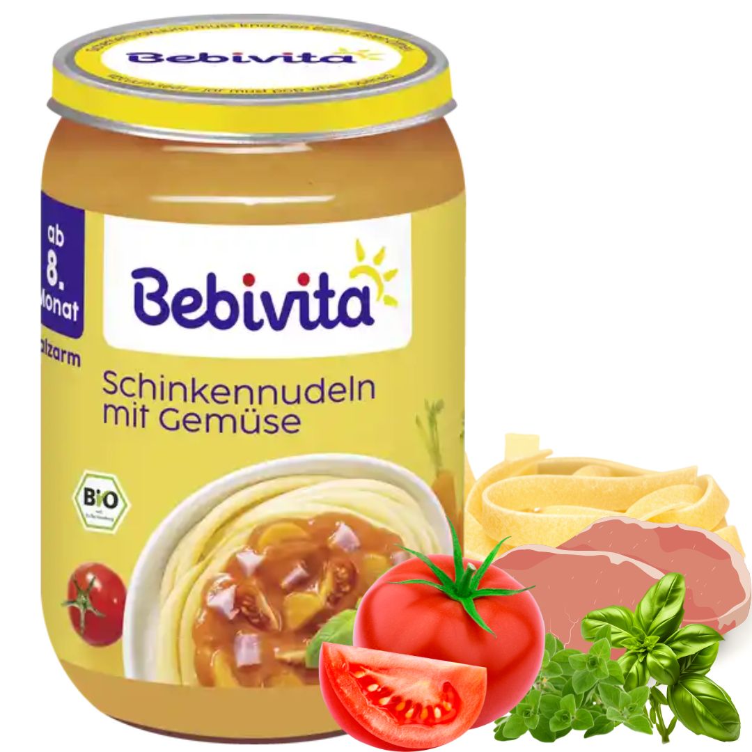 BEBIVITA PASTA WITH HAM AND VEGETABLES 220g 8m