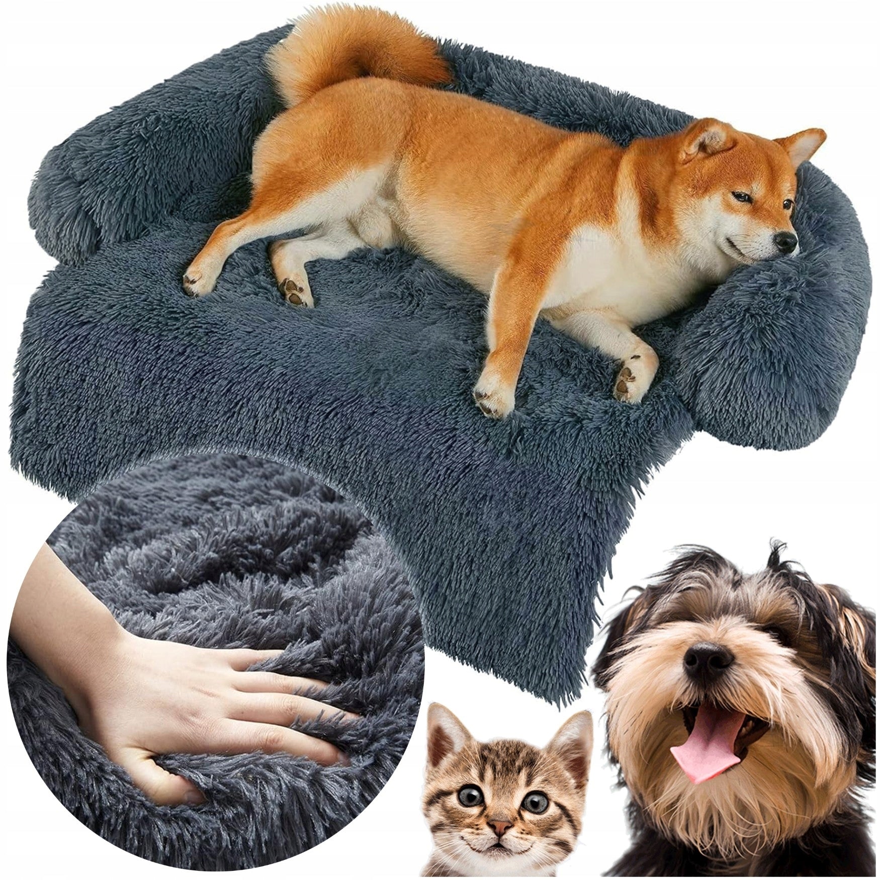 BED CAT DOG Pillow PLUSH Soft CARPET SOFA 76 cm
