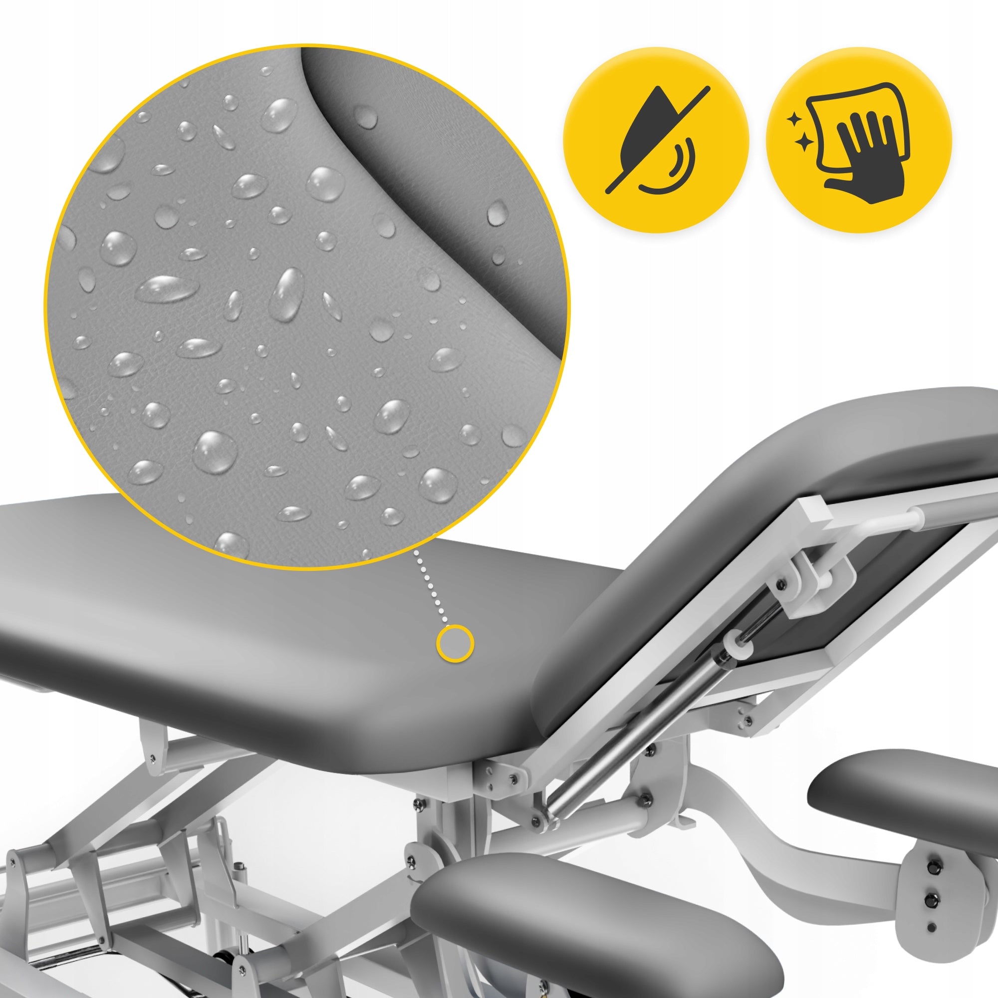 BED ELECTRIC MASSAGE TABLE WITH HEIGHT ADJUSTMENT STATIONARY STEEL Kind stationary table