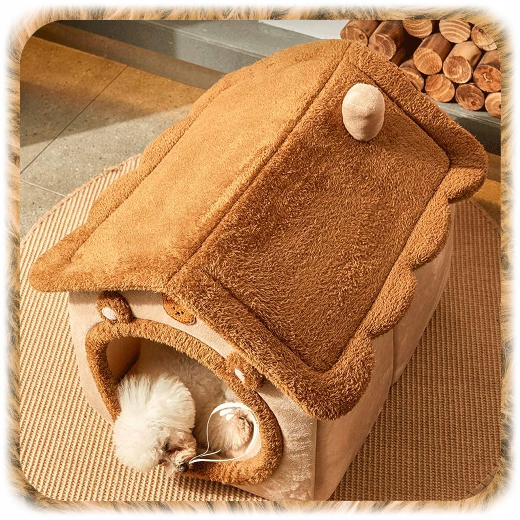 BED KENNEL PLUSH HOUSE FOR CAT DOG BEDDING PLAYPEN PILLOW COUCH Brand no brand