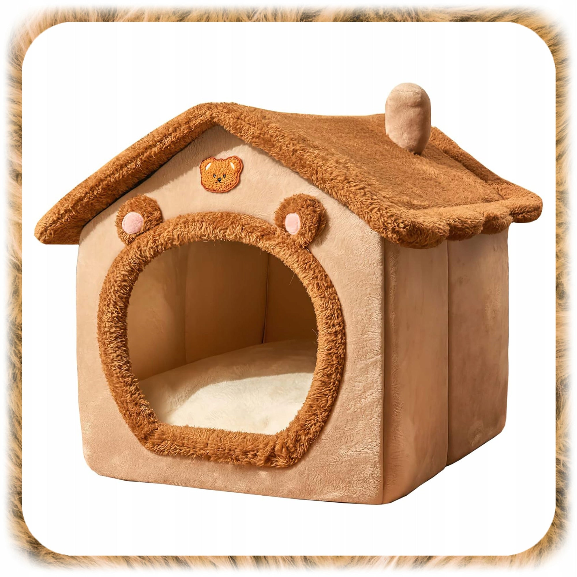 BED KENNEL PLUSH HOUSE FOR CAT DOG BEDDING PLAYPEN PILLOW COUCH Product width 40 cm