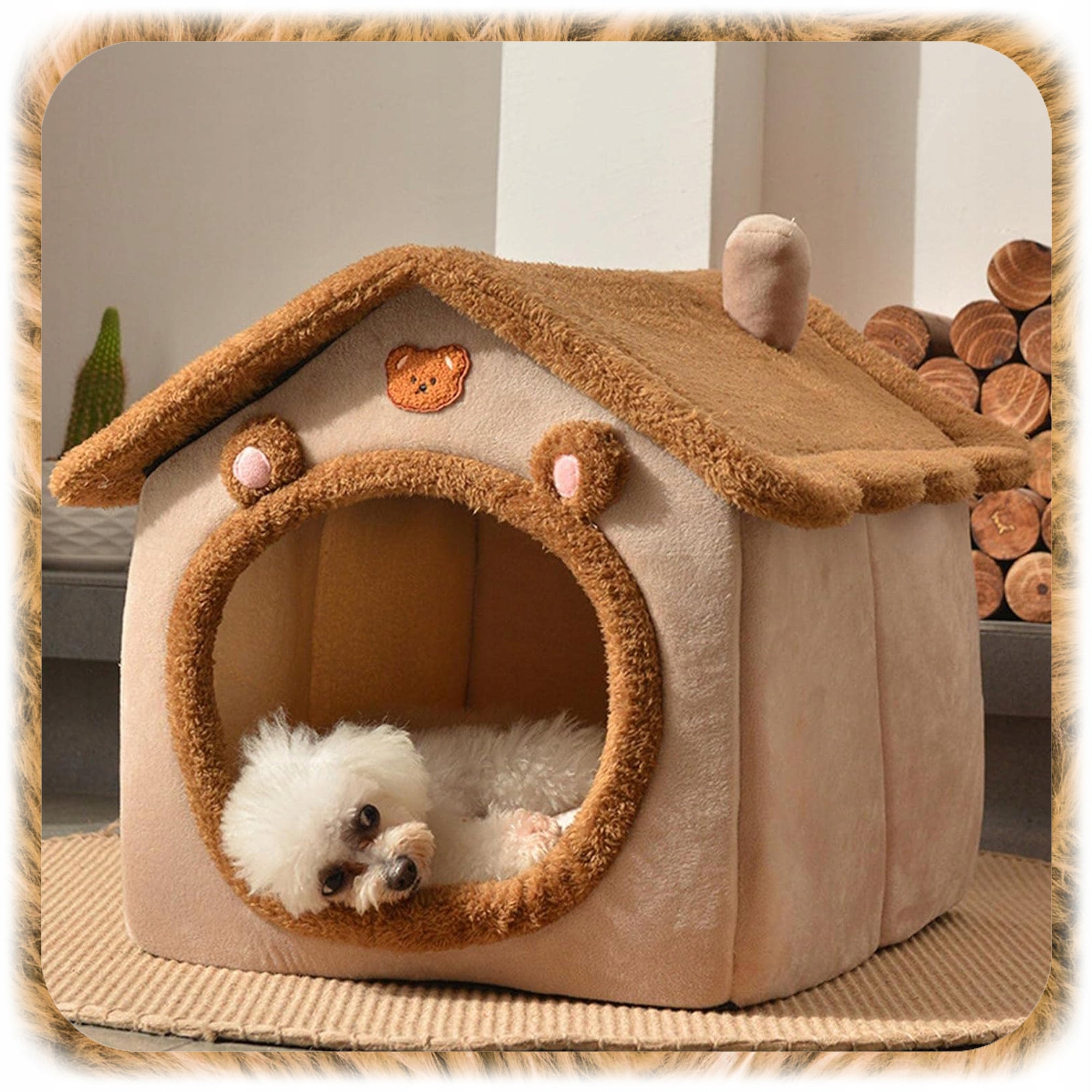 BED KENNEL PLUSH HOUSE FOR CAT DOG BEDDING PLAYPEN PILLOW COUCH Trade name budka domek dla zwierząt psa kota legowisko poduszka buda kojec miękki ciepły
