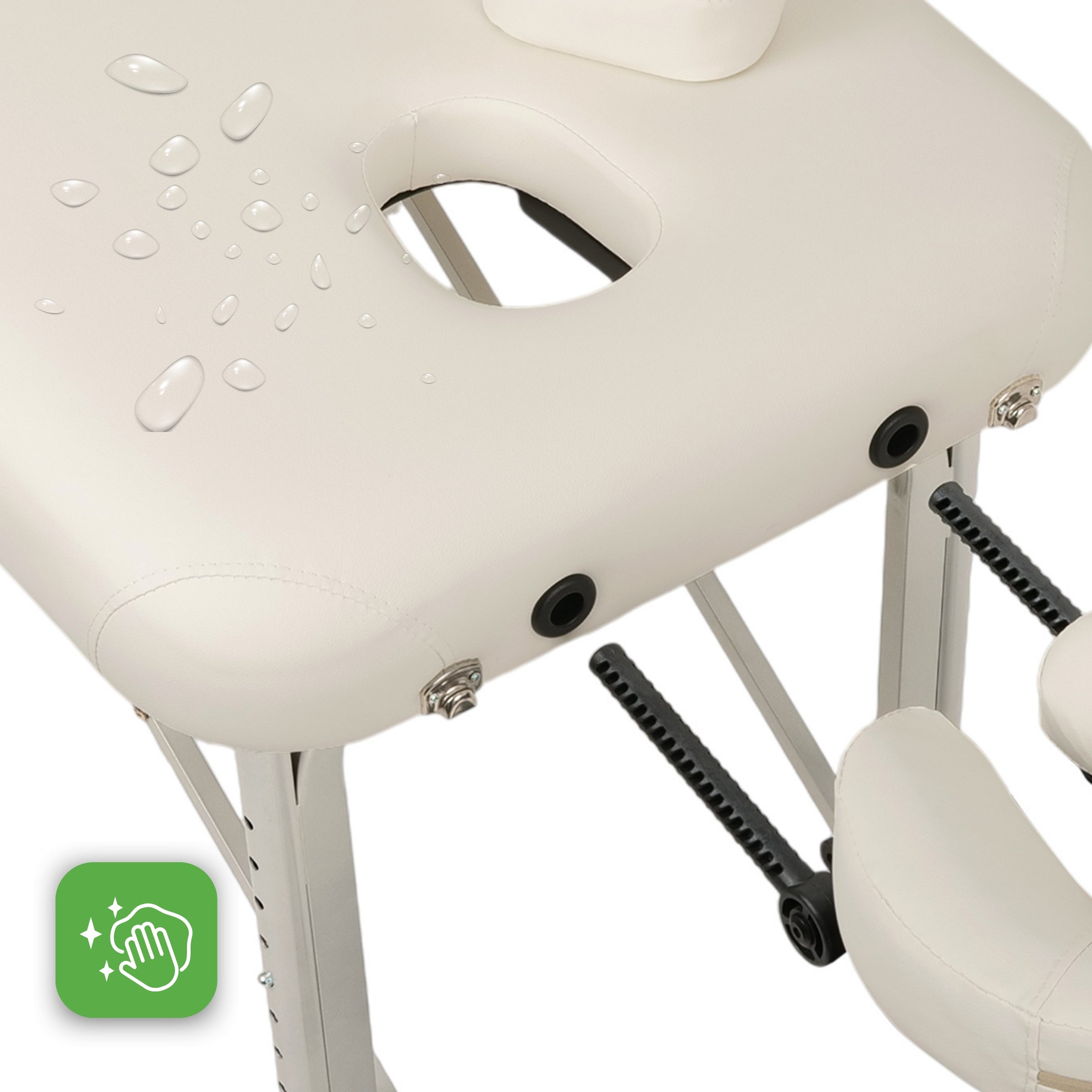 BED MASSAGE TABLE ALUMINUM FOLDING VERA 60CM WHITE WITH ACCESSORIES Medical device yes