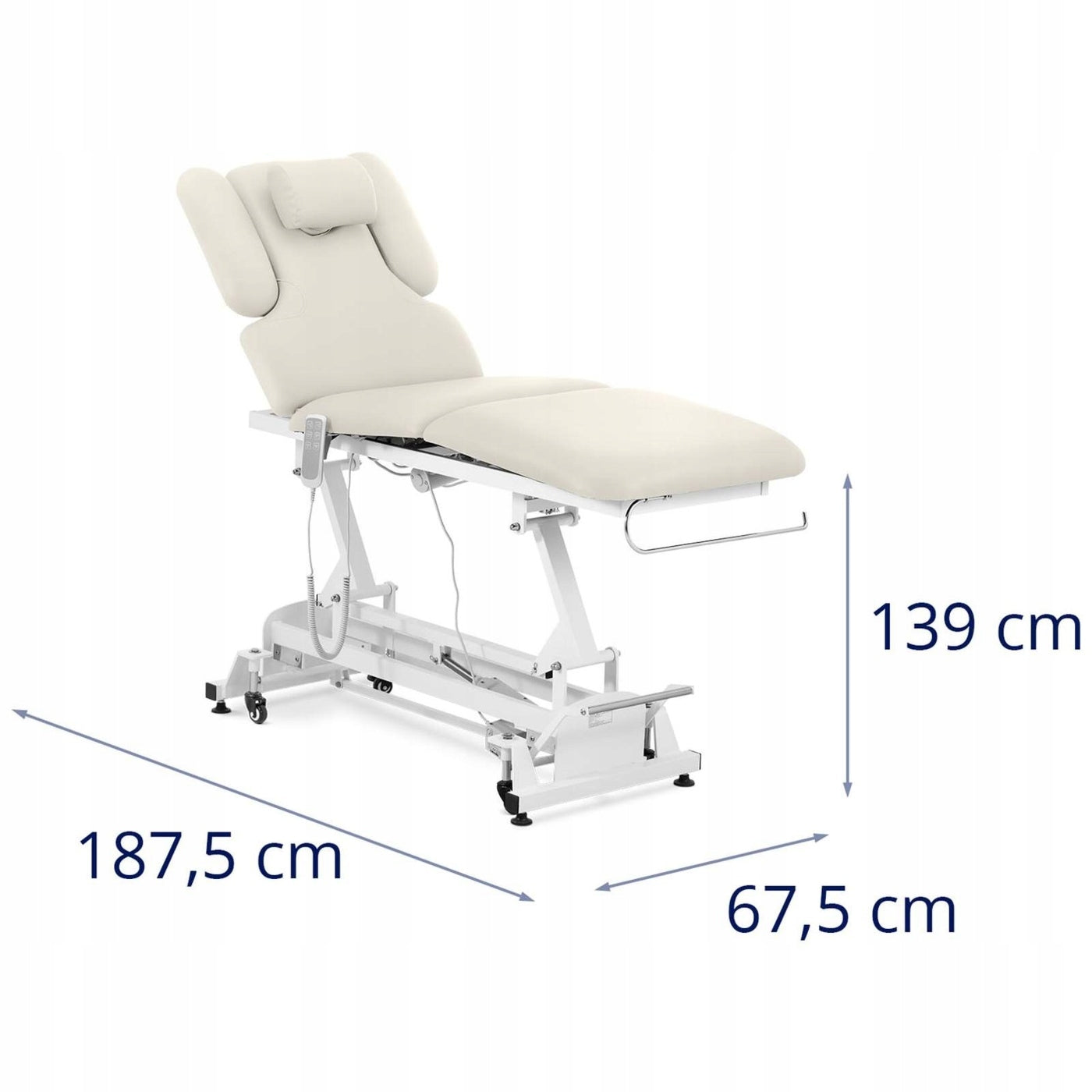 BED MASSAGE TABLE ELECTRIC COUCH ADJUSTABLE ERGONOMIC Tabletop length 185.5 cm