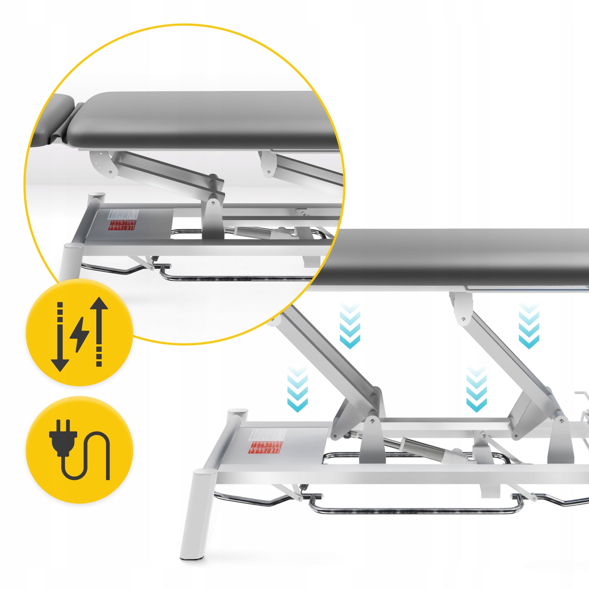 BED MASSAGE TABLE ELECTRIC STATIONARY STEEL WITH HEIGHT ADJUSTMENT EAN (GTIN) 5905973405003