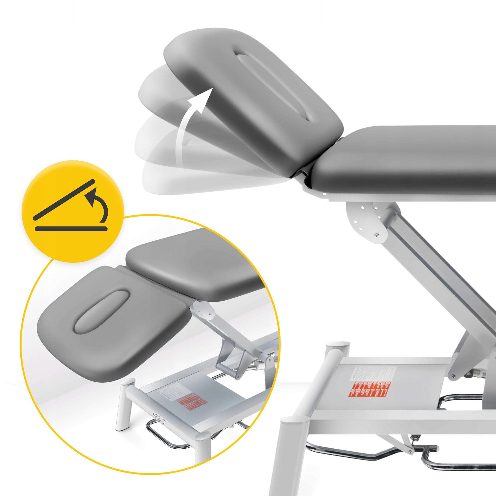 BED MASSAGE TABLE ELECTRIC STATIONARY STEEL WITH HEIGHT ADJUSTMENT Manufacturer code Profesjonalny elektryczny stół do masażu