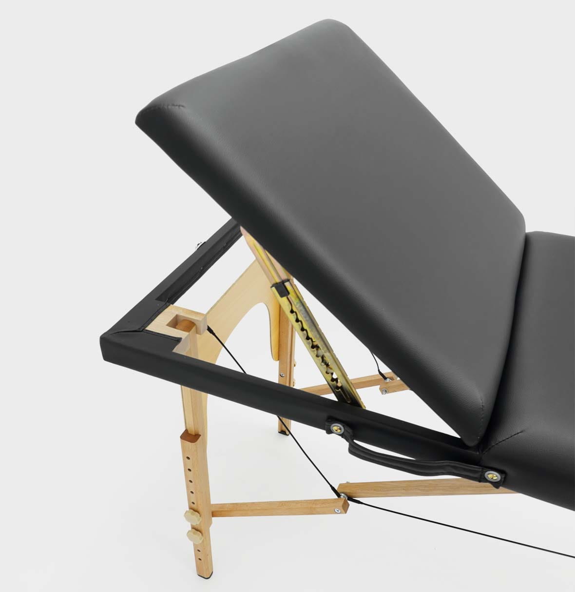 BED MASSAGE TABLE FOLDING 60 CM 3 SEGMENTS COVER FOAM 5 CM BLACK Manufacturer of a medical device i-coucou