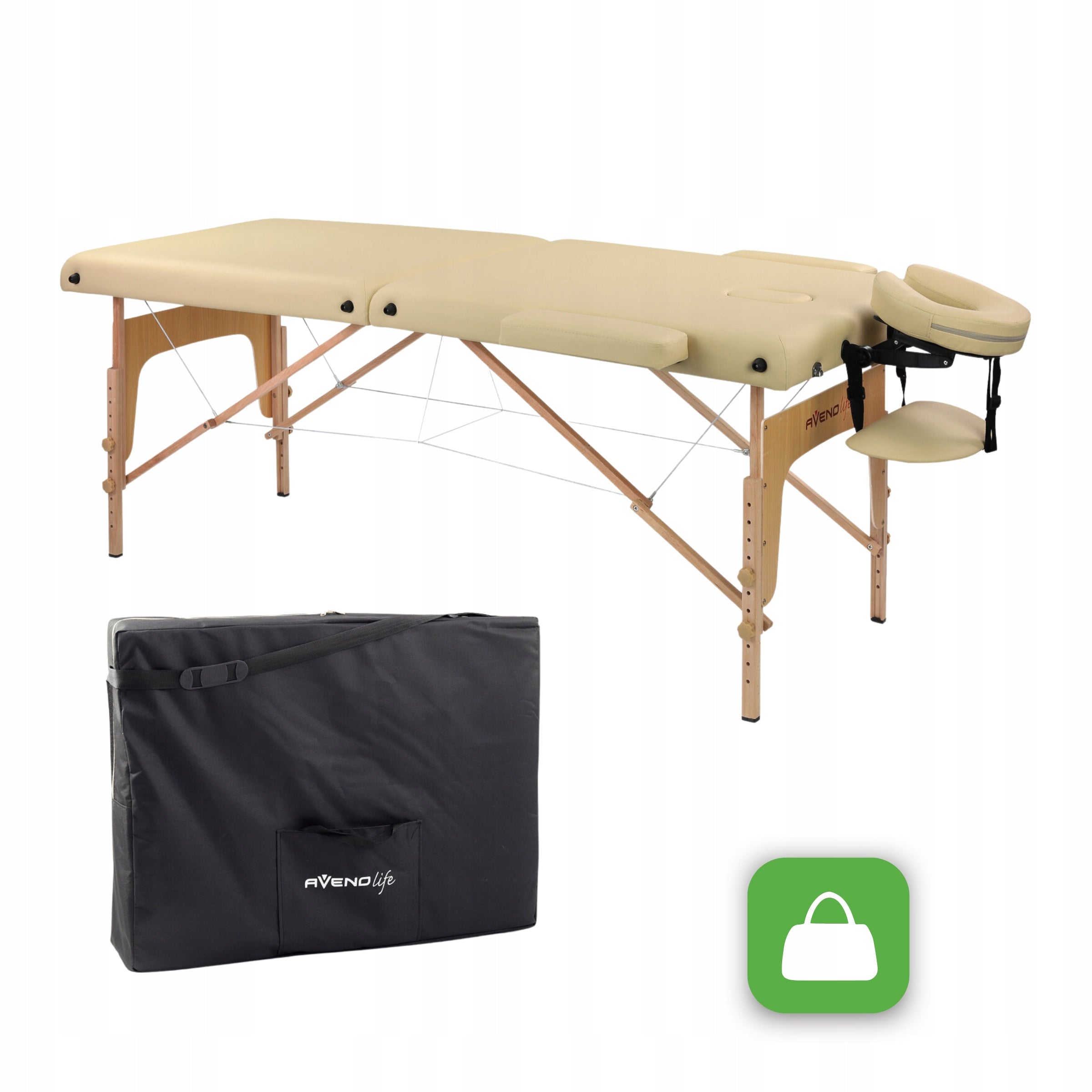 BED MASSAGE TABLE FOLDING SOFIA LIGHT 60 CM COMFORT FOAM 5CM HABYS Kind folding table