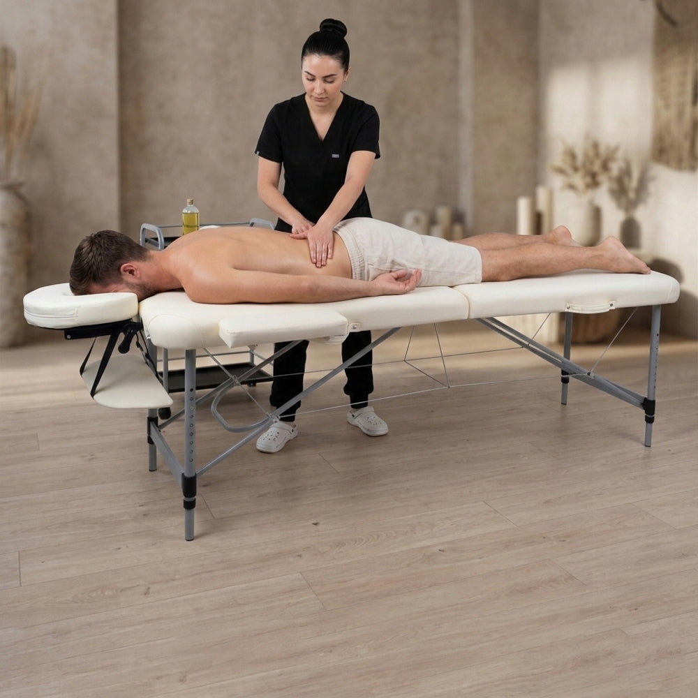 BED massage table inSPORTline MORRANI ALUMINUM FOLDING 250KG cream Manufacturer code 30702-2