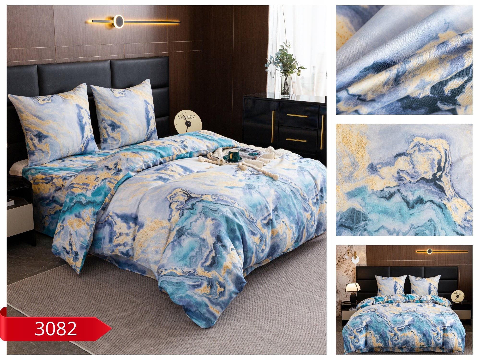 BEDDING 160x200 +2 PILLOWCASES 3D DOUBLE-SIDED BEDDING SET Packaging status original