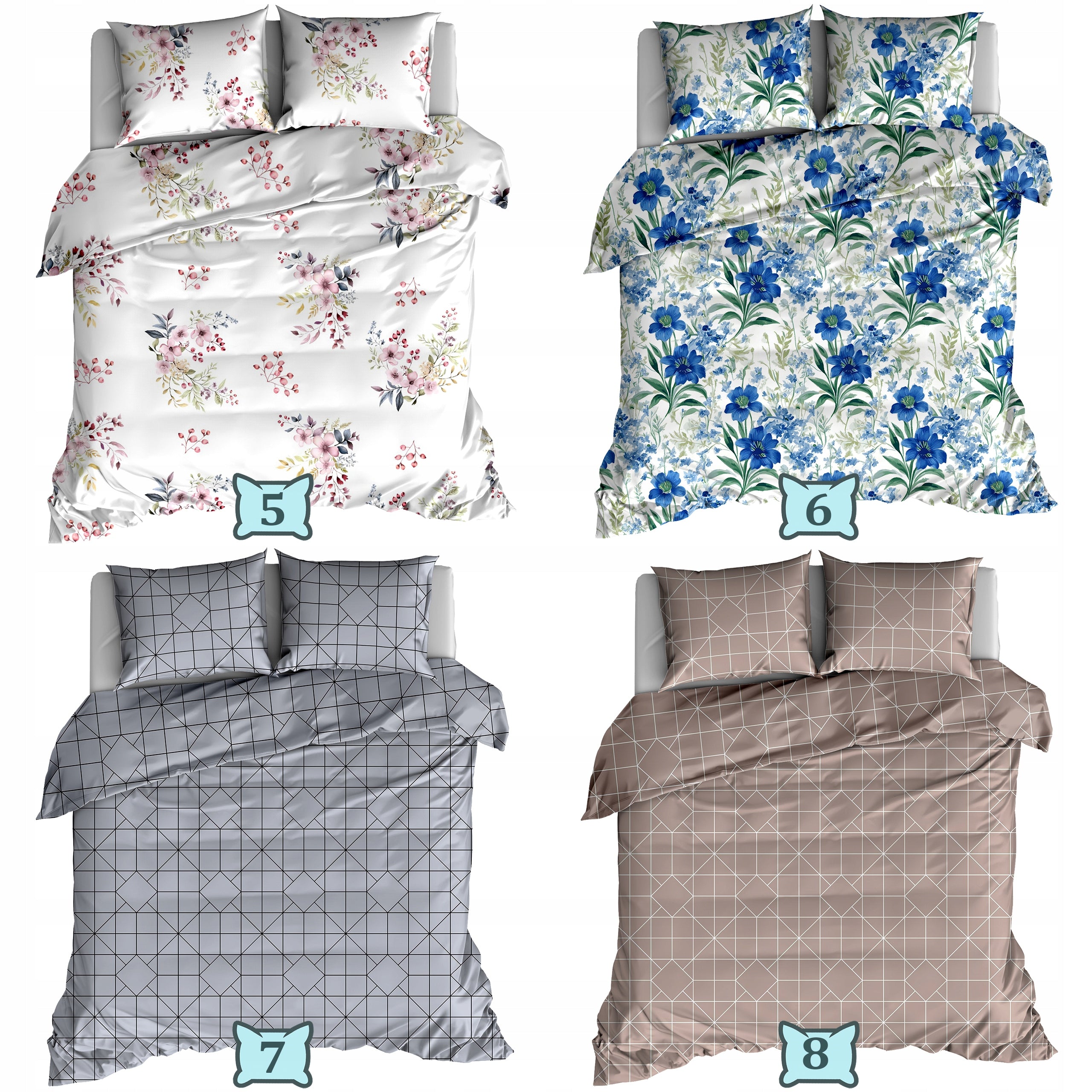 BEDDING 180x200 + 2x70x80 COTTON 100% MANY DESIGNS Made in Poland EL-TEX Brand no brand