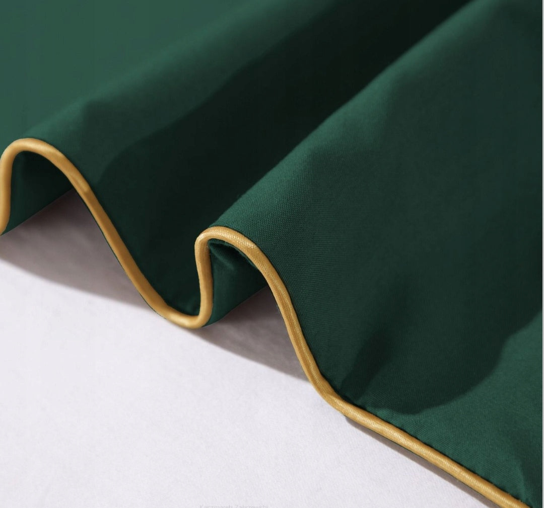 BEDDING 200/220 UNIFORM SATIN TRIM 3 PIECE MICROFIBER Packaging status original
